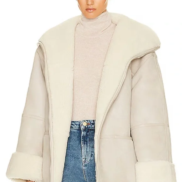 NWT Toteme Paneled Shearling Jacket - Picture 3 of 3